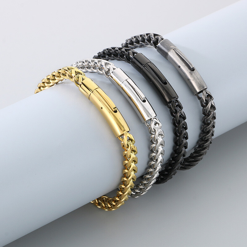 Stainless steel flip-flop chain titanium steel keel chain women's bracelet