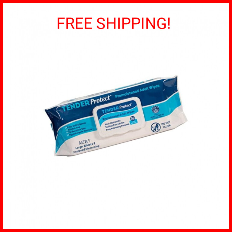 TENDERProtect® Adult Wipes with Aloe, Extra-Large Washcloth (9x12) for Incontine