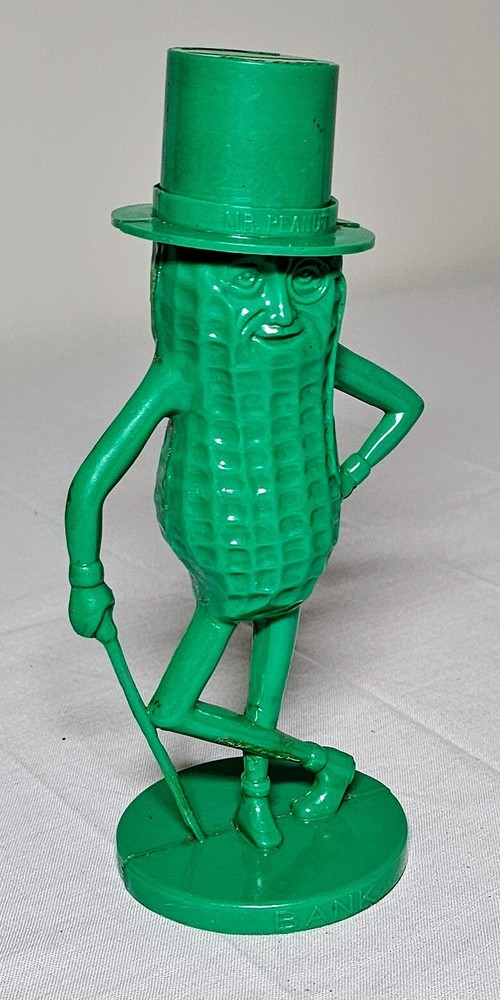 Vintage Mr. Peanut Planters Mascot GREEN 8.5