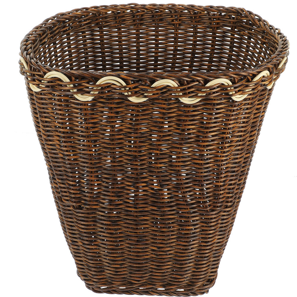Basura Mimbre Cuadrada Trash Bin Bathroom Woven Basket Study Can Office
