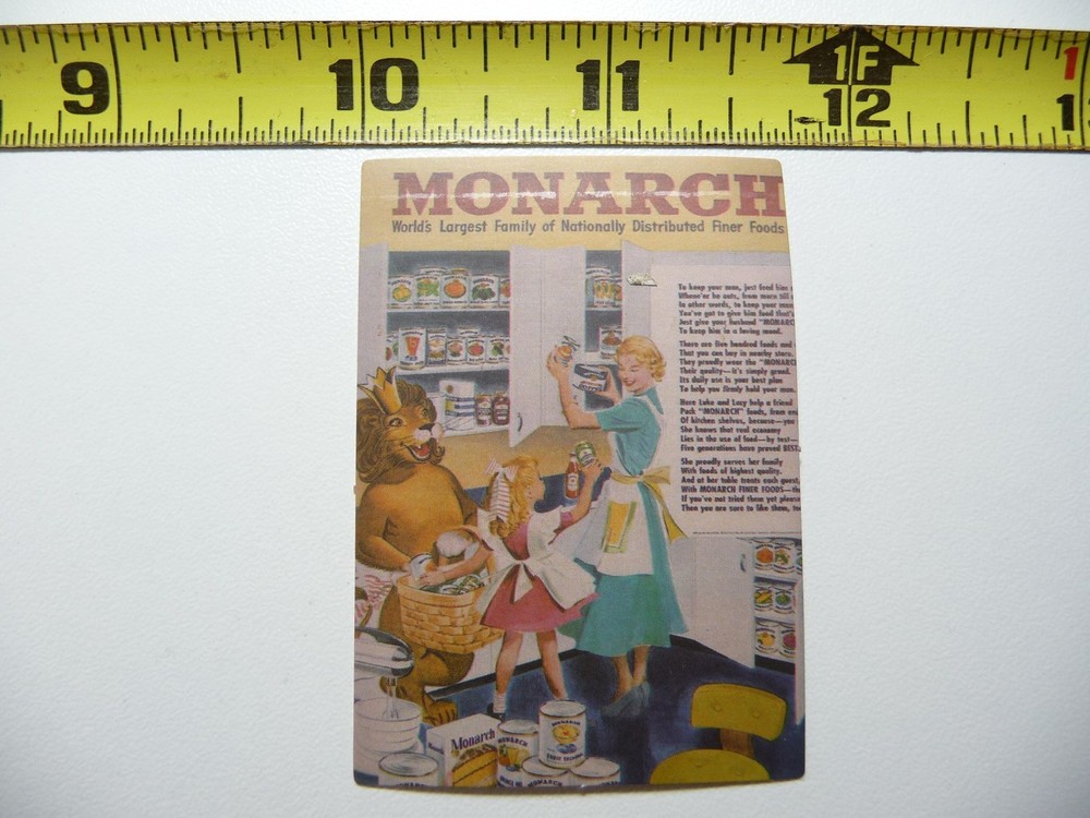 FUN OLD AD ADVERTISEMENT VARIOUS CANNED FOOD PRODUCTS DECAL STICKER FOOD