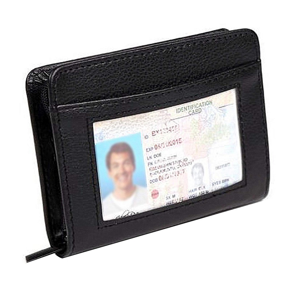 Slim RFID-Blocking Leather Credit Card Holder for Men & Women-image