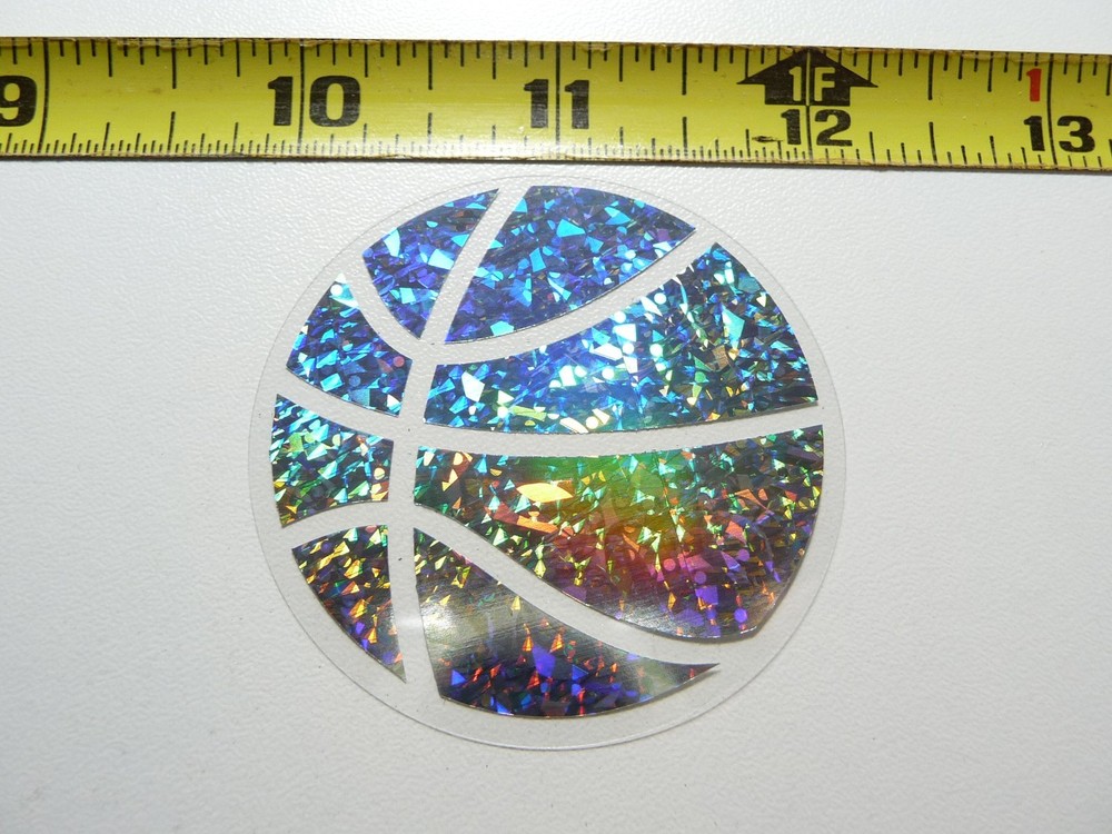HOLOGRAPHIC BASKETBALL  STICKER DECAL SPORTS ATHLETICS CONTEST