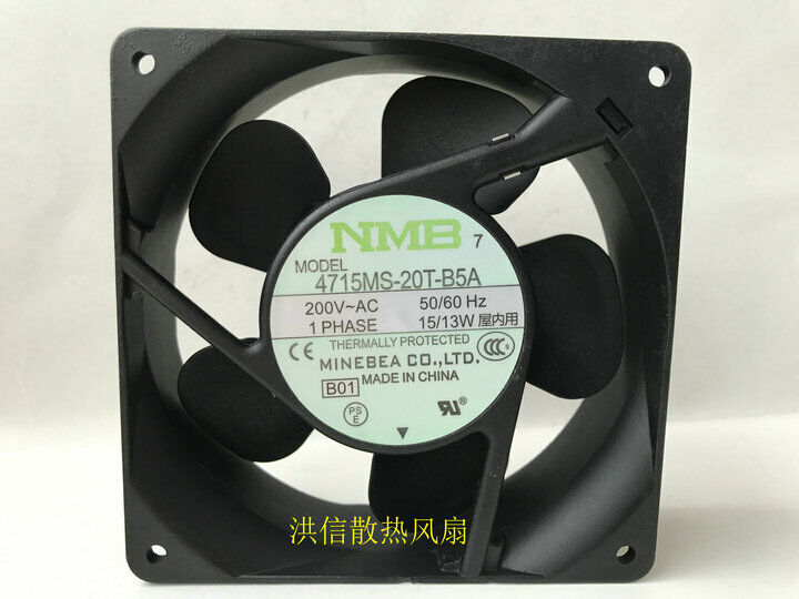 1 PCS  NMB  Fan 4715MS-20T-B5A AC200V 12038  12CM Aluminum frame Cabinet fan /