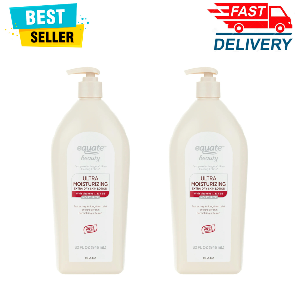 Equate Ultra Moisturizing Extra Dry Skin Lotion 32oz 2-Pack Unisex