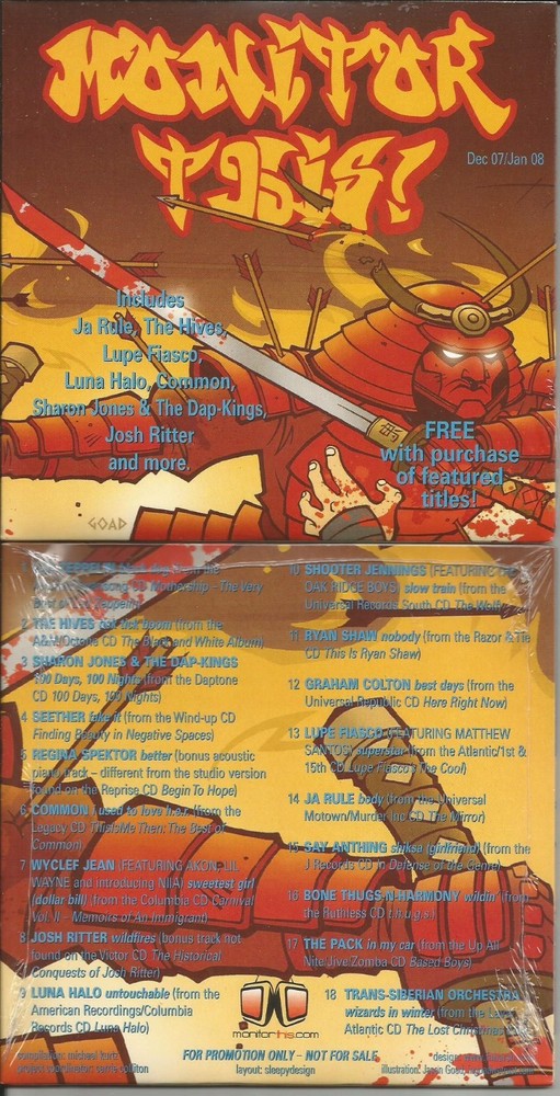 UNRELEASED REGINA SPEKTOR Trk PROMO CD w/ LED ZEPPELIN Bone Thugs N harmony   mo