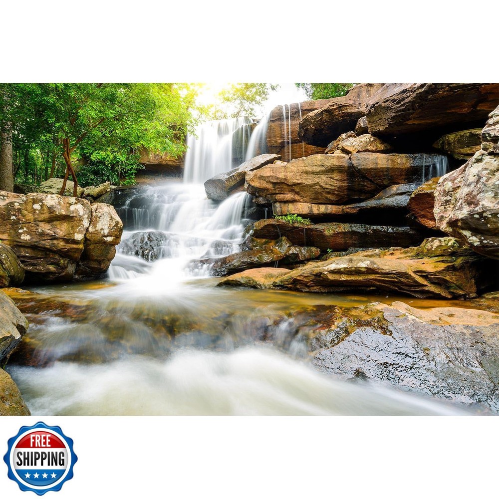 ZatiasMiller Aquarium Background with Waterfall Rainforest Rocks Stream Terra Design