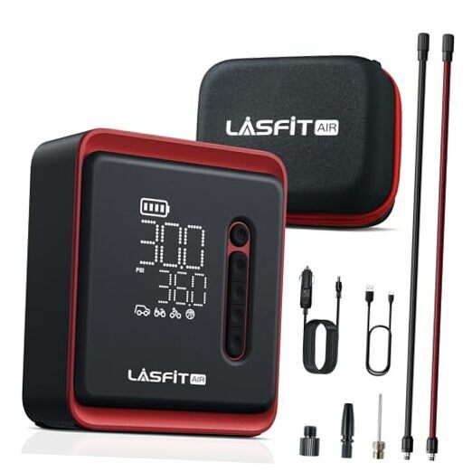 LASFIT CR1 Tire Inflator Portable Air Compressor, 3X Fast Inflation Portable