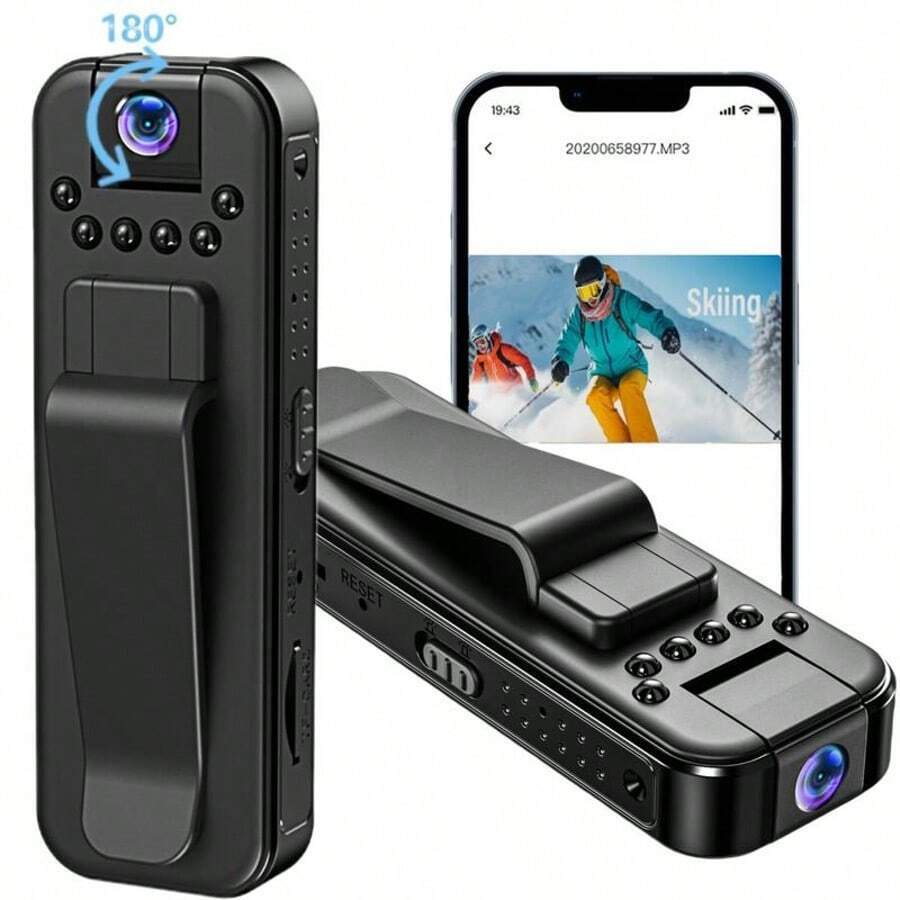 Wireless 1080P Vlog Body Camera, Wearable Body Camera With IR Night Vision And 1