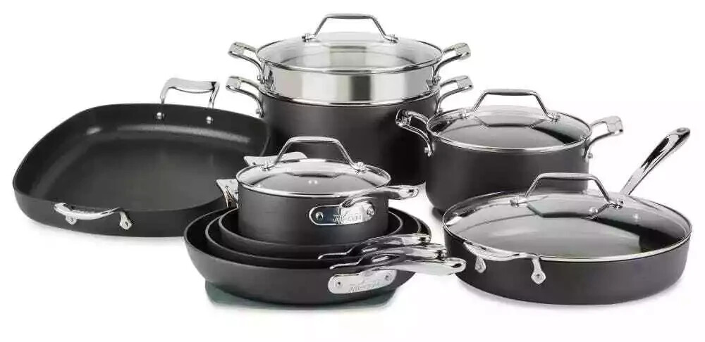All-Clad B1 Nonstick Hard Anodized Cookware Set - 13 Piece
