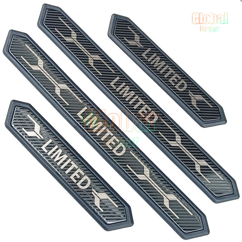 For Toyota RAV4 Highlander Venza 2024 Carbon Car Door Sill Scuff Plate Protector