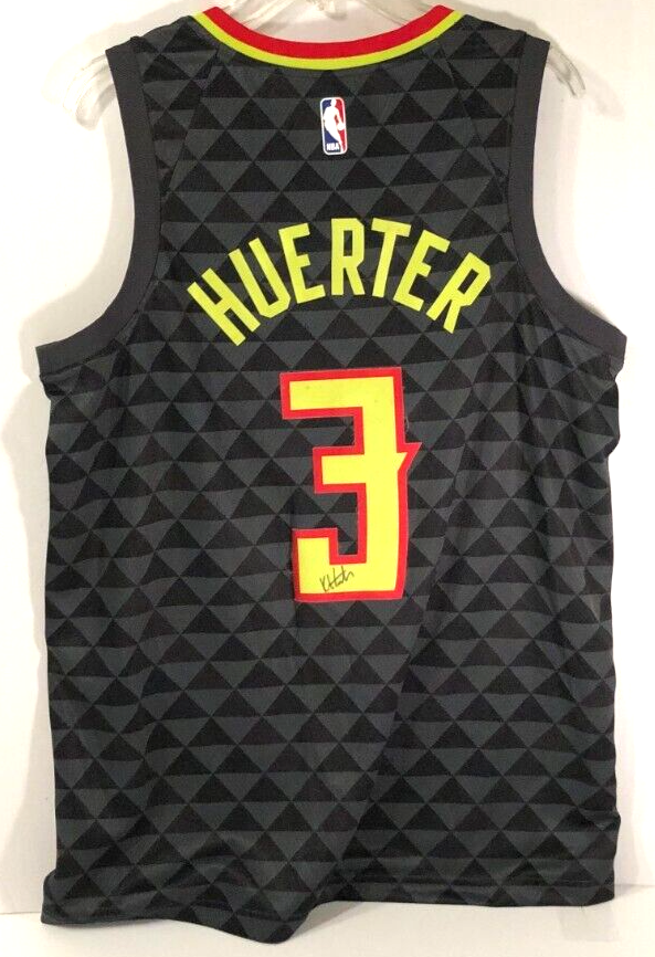 $50 Signed Atlanta Hawks Kevin Huerter #3 NBA Black Nike Swingman Jersey 48