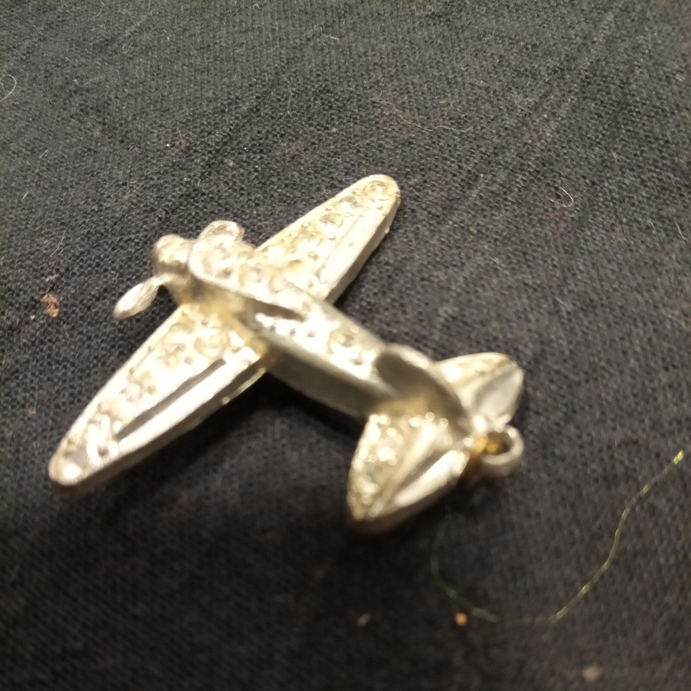 RAF SPITFIRE ( WW2) BROOCH/PENDANT. No Missing Stones. Highly collectable