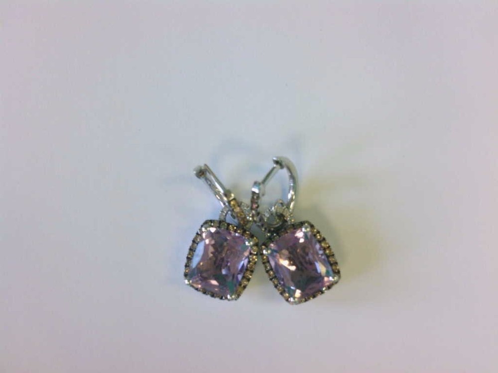 EFFY 14K White Gold Amethyst and Diamond Drop Earrings – Shop Today-image