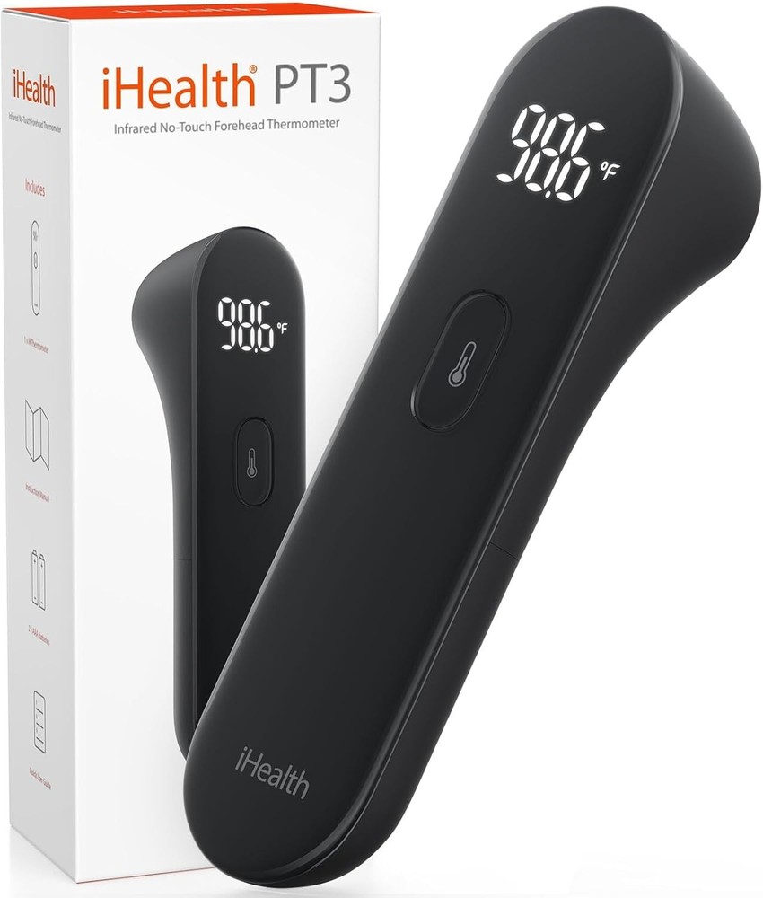 No-Touch Digital Forehead Thermometer for Adults, Babies, Kids- FSA HSA Eligible
