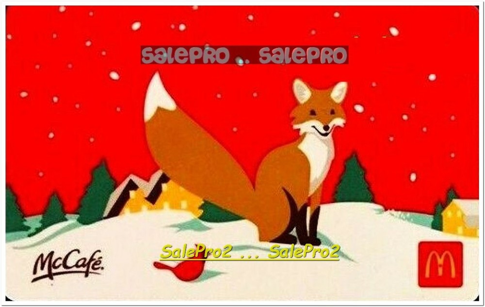 McDONALD McCAFE CANADIAN FOX & BIRD RARE ENGLISH FRENCH COLLECTIBLE GIFT CARD