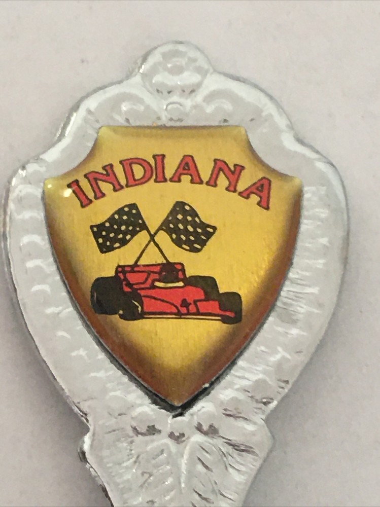 Vintage Indiana Race Car Souvenir Spoon US Collectible