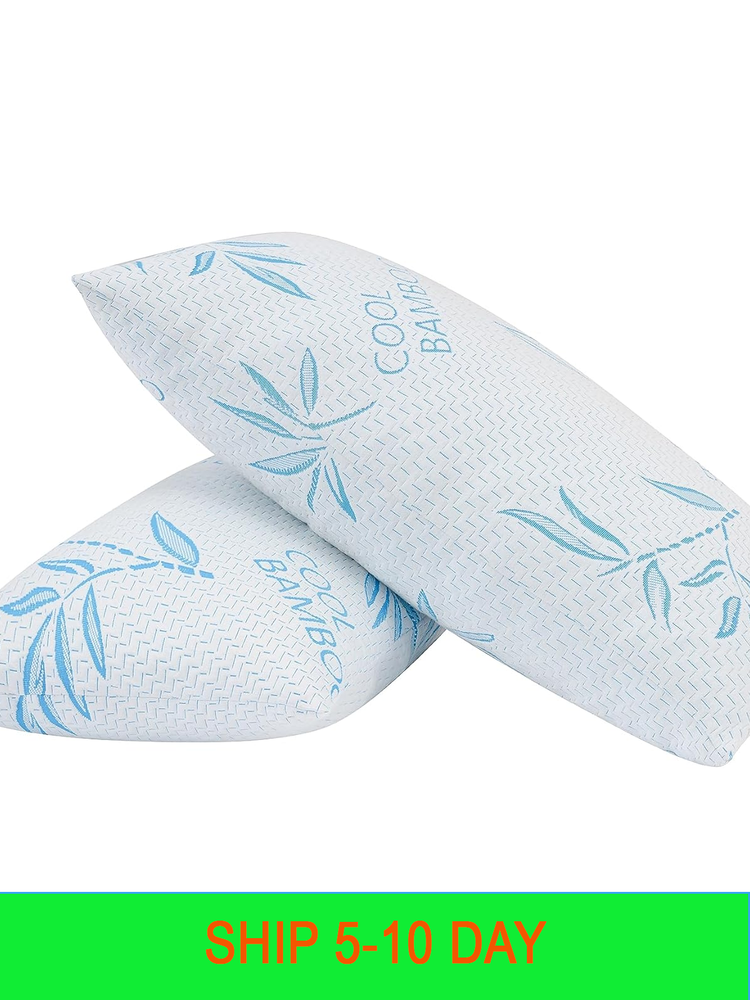 2-Pack Cooling Bamboo Rayon Pillows for Restful Sleep