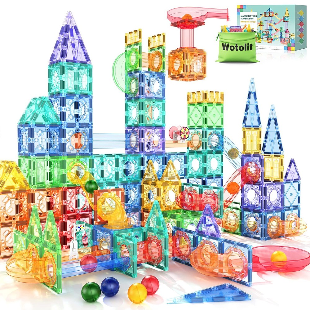 148PCS Magnetic Tiles Pipe Magnetic Blocks Magnets Toys for Kids Toddler Toys...
