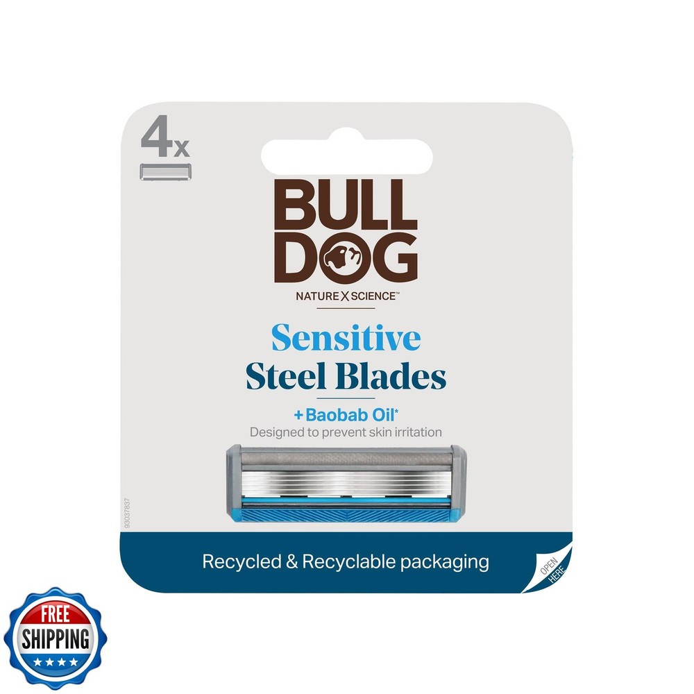 Bulldog Mens Sensitive Skin Razor Blade Refills for Smooth Shaving
