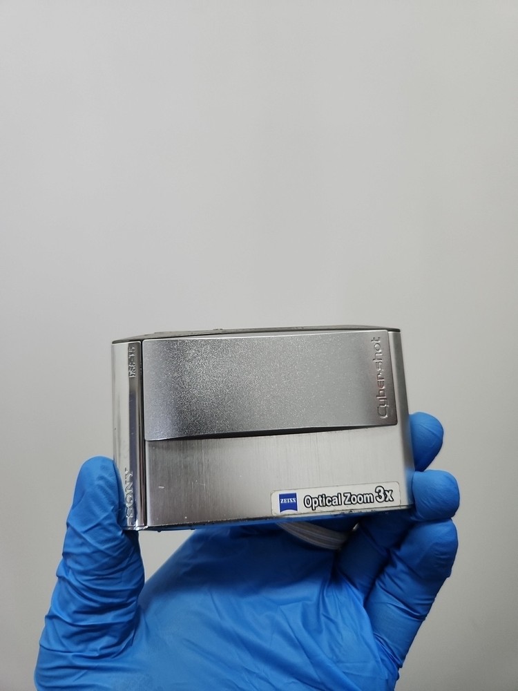 Sony Cyber-shot DSC-T5 5.1MP Digital Camera Silver Tested Working Fair Condition