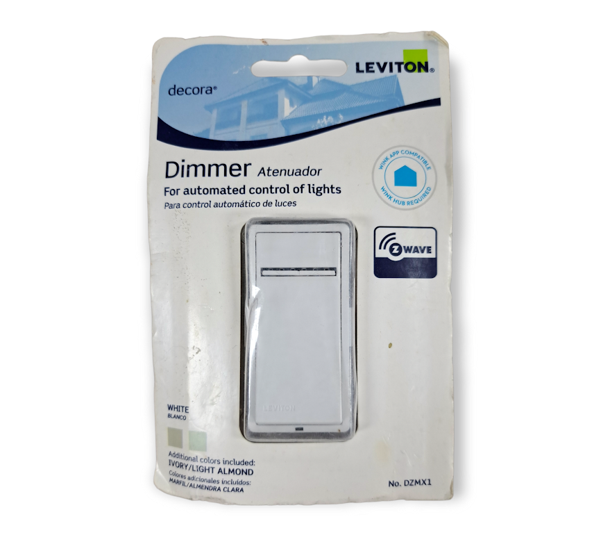 Leviton White DECORA DIMMERFOR AUTOMATED CONTROL OF LIGHTS WINK APP COMPATIBLE-image