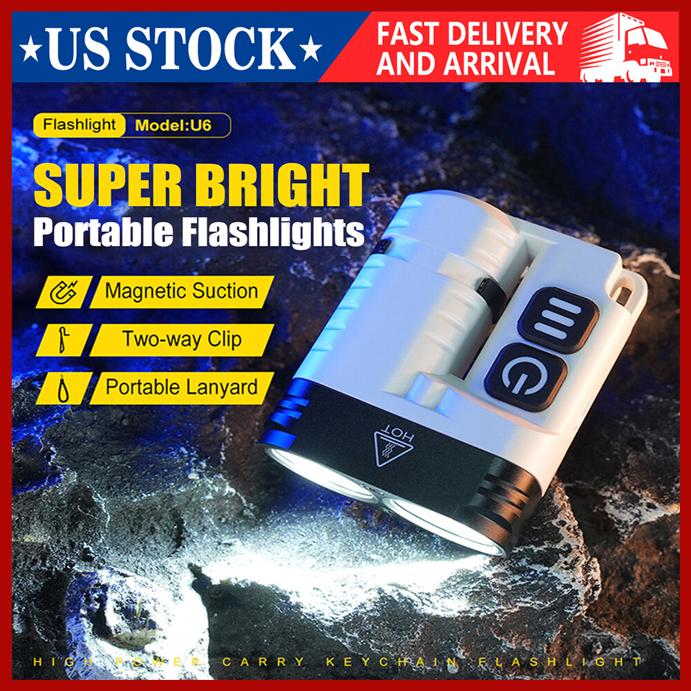U6 Ultra-Bright 1600LM IP68 Waterproof Keychain Flashlight for Outdoor Adventures