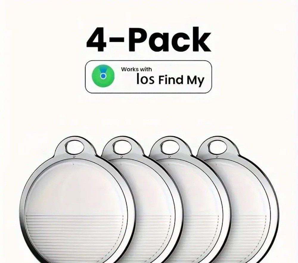 4Pcs GPS Tracker for Keys & Bags - Real-Time Anti-Lost Locator