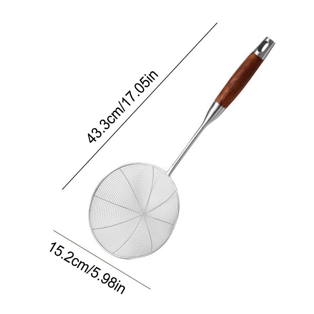 Stainless Steel Spider Strainer Fine Mesh Colander Spoon Fat Skimmer for Kitchen