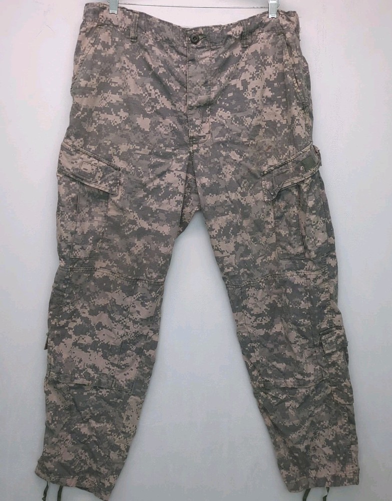 Mens Large Military Combat Pants Army Camo Cargo Trousers