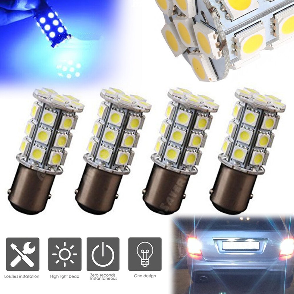 4x 27SMD BA15D Cabin Marine Boat  Light Bulb 1004 1076 1142 Blue20*48.5mm