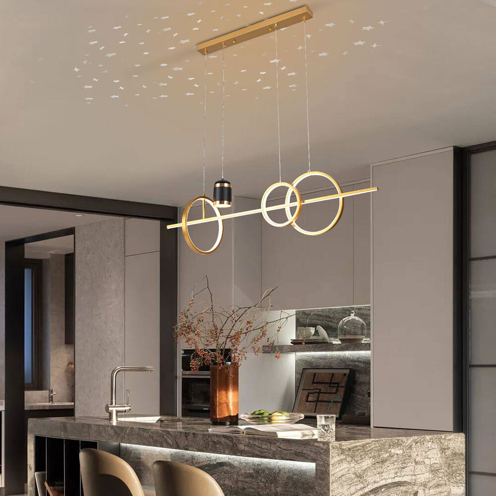 Modern 3 Circle Led Pendant Light Ceiling Chandelier Hanging Lamp Kitchen Island