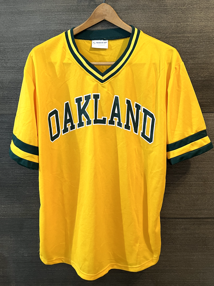Oakland Athletics Dave Stewart 2022 SGA Jersey Yellow Green Mens XL