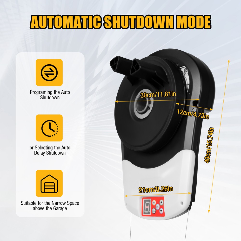 Automatic Garage Door Opener Motor with 2 Remotes 800N 100W