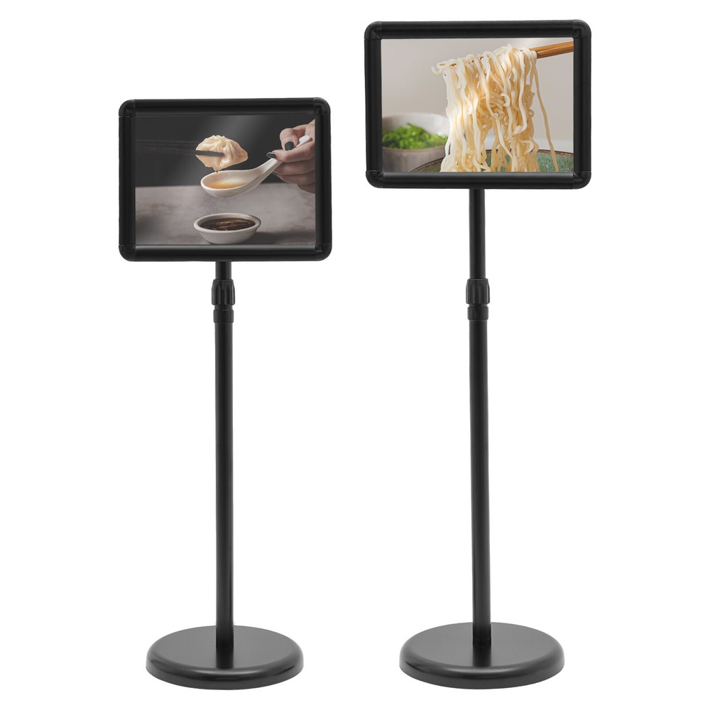 2Pcs Adjustable Height & Angle Sign Holder Stand with Fillable Base