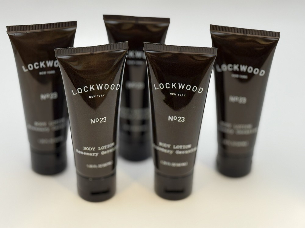 5 Pack Lockwood By Gilchrist & Soames Body Lotion 1.35oz - Rosemary Geranium.
