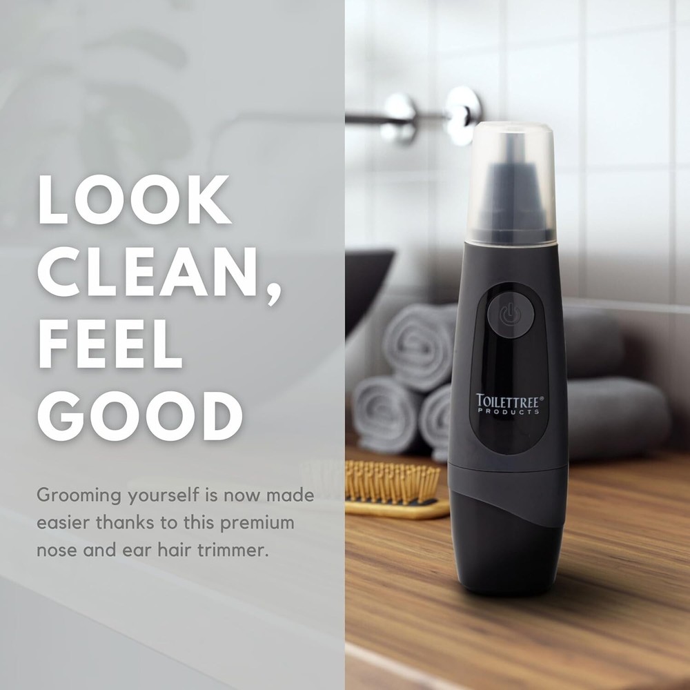 Waterproof Nose and Ear Hair Trimmer with LED Light by ToiletTree