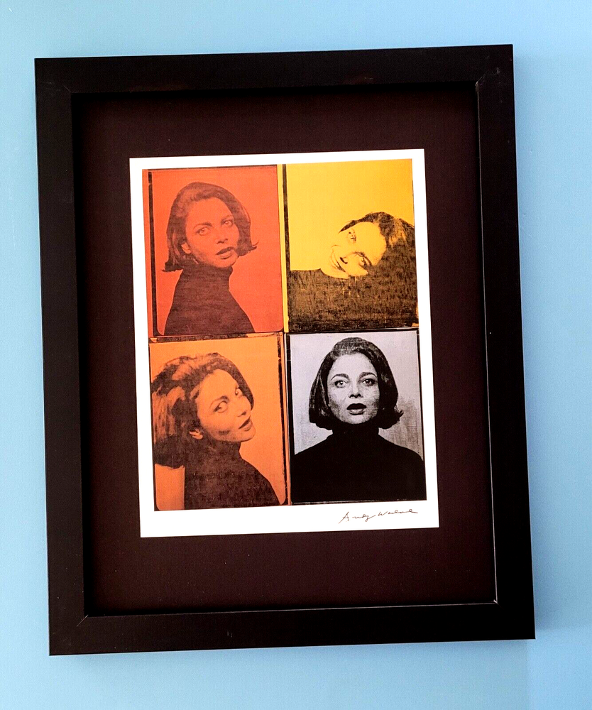 ANDY WARHOL + 1984 SIGNED JUDITH GREEN POP ART MOUNTED AND FRAMED +BUY NOW