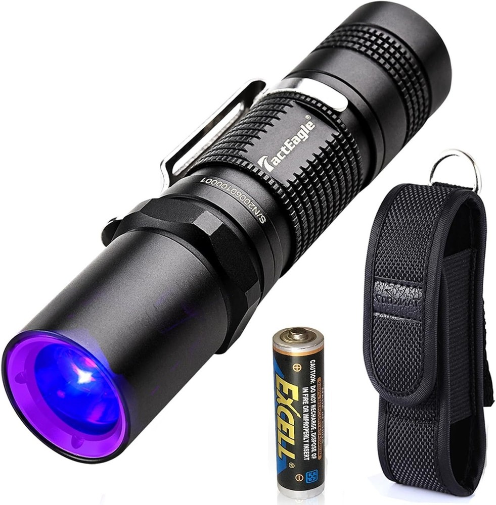 UV Flashlight Black Light Mini UVA-T1 3000mW High Power for Pet Stains & More