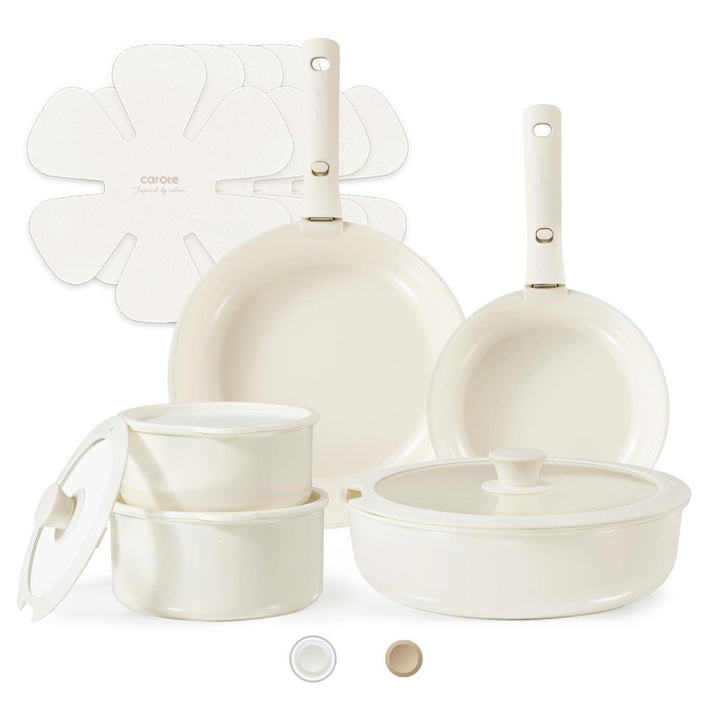 15pcs Non-Stick Ceramic Cookware Set for Induction Kitchen Use