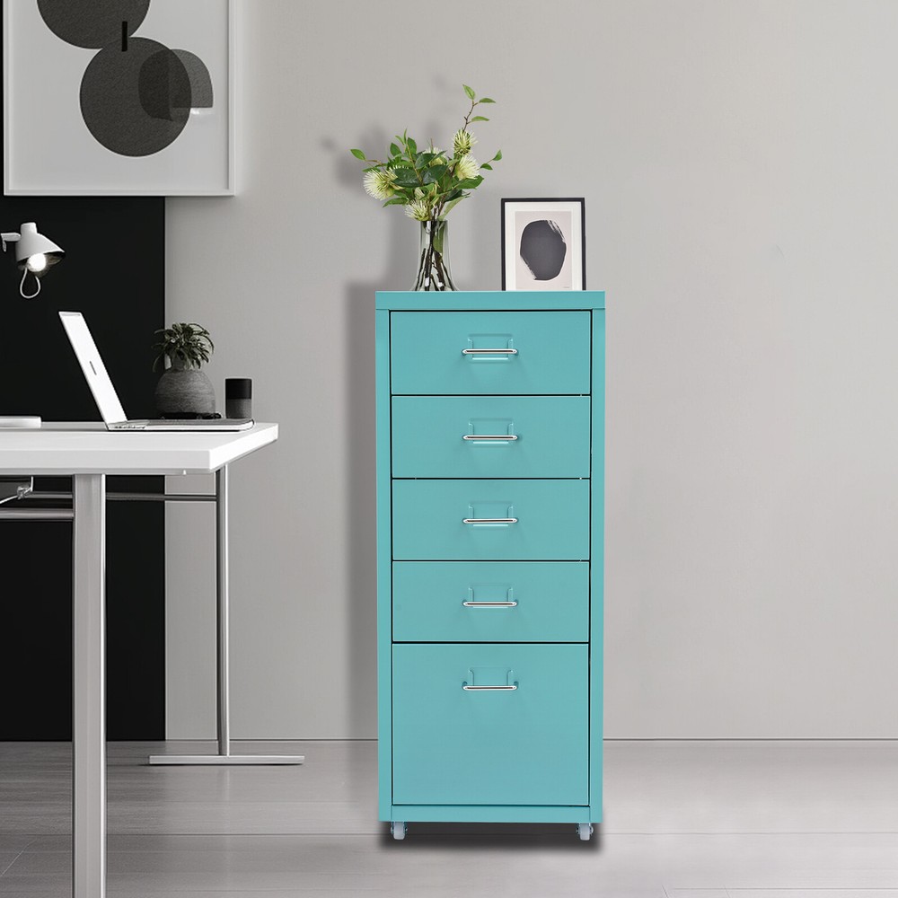 Metal File Storage Cabinet Storage Cabinet 5-Drawer Storage Cabinet with Wheels