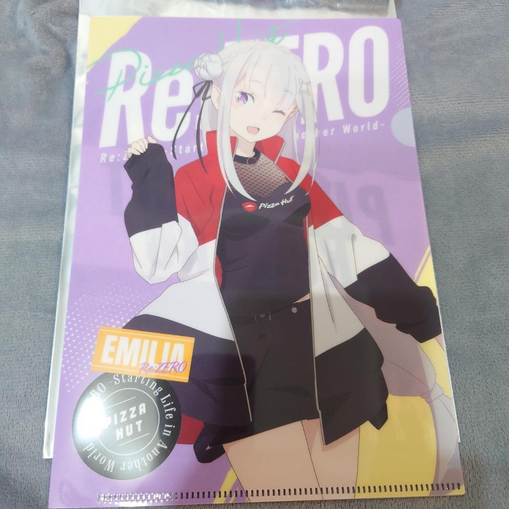 Pizza Hut Re Zero -Starting Life In Another World- Clear File Bonus Emilia