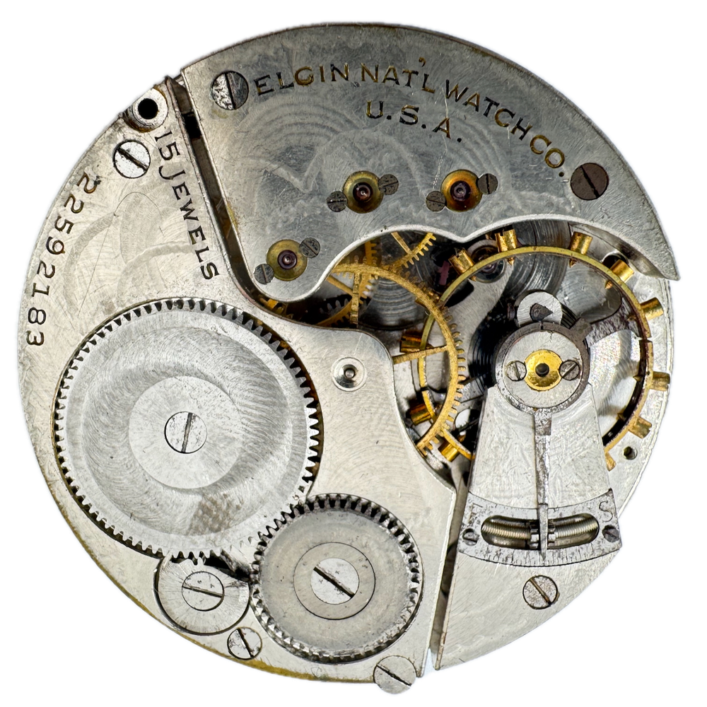 Antique 16s 1920 Elgin 15 Jewel Mechanical Pocket Watch Movement 313 USA