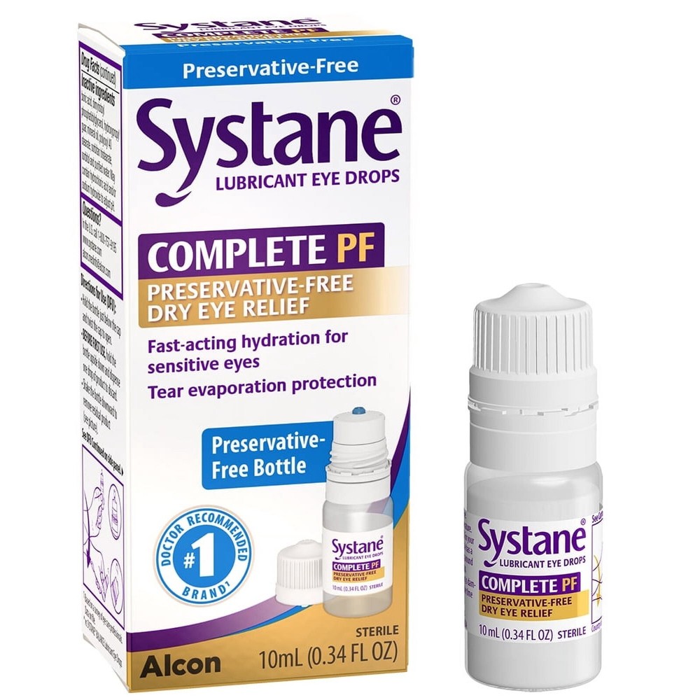 Systane Complete Preservative Free Liquid Eye Drops for Dry Eye Relief 10 ml