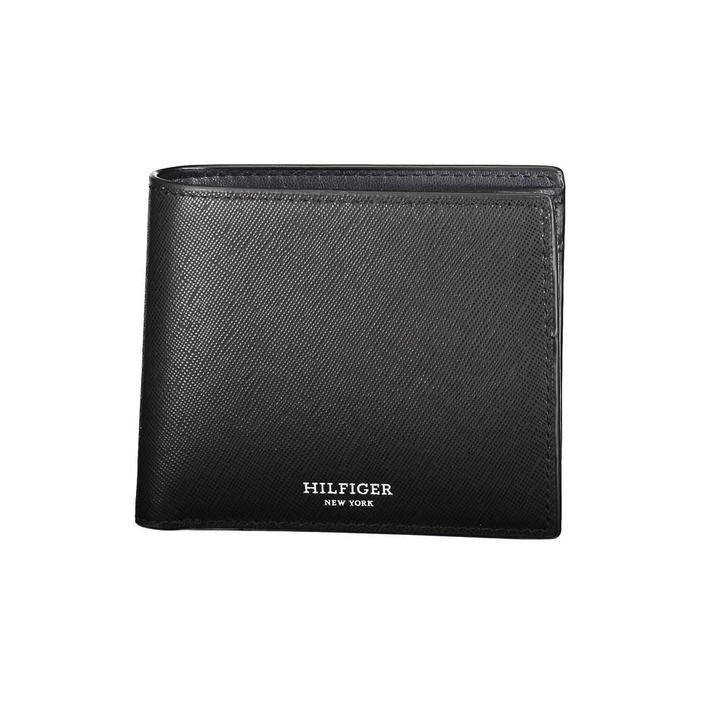 Tommy Hilfiger Genuine Black Leather Wallet for Men Stylish & Durable