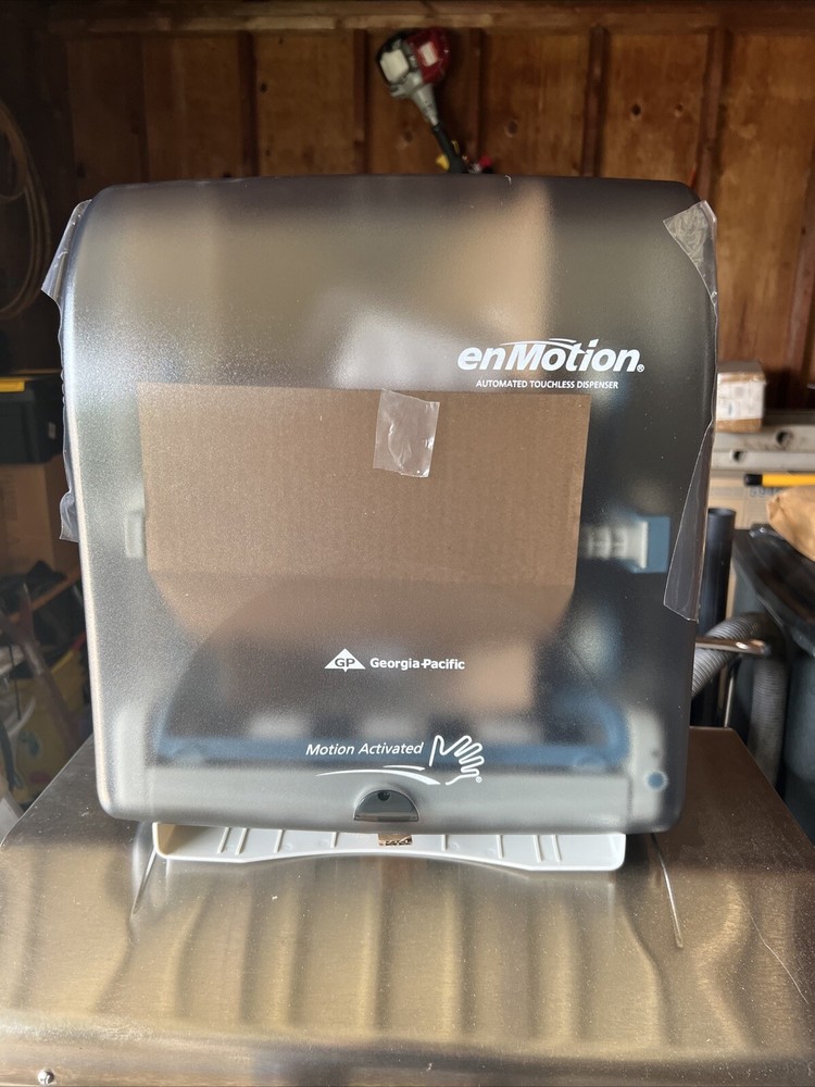 1 Georgia Pacific 10”Automated Touchless Dispenser 59462 Translucent Smoke NIB.-image