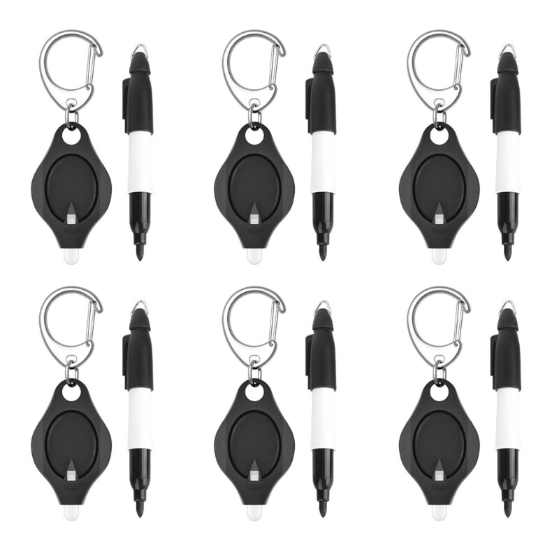 12PCS Ultra-Bright LED Keychain Flashlights with Marker for Camping Hiking