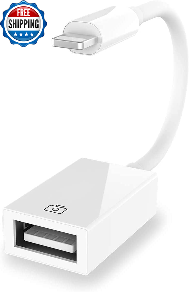 Apple MFi Certified Lightning to USB Camera Adapter for iPhone iPad Female USB