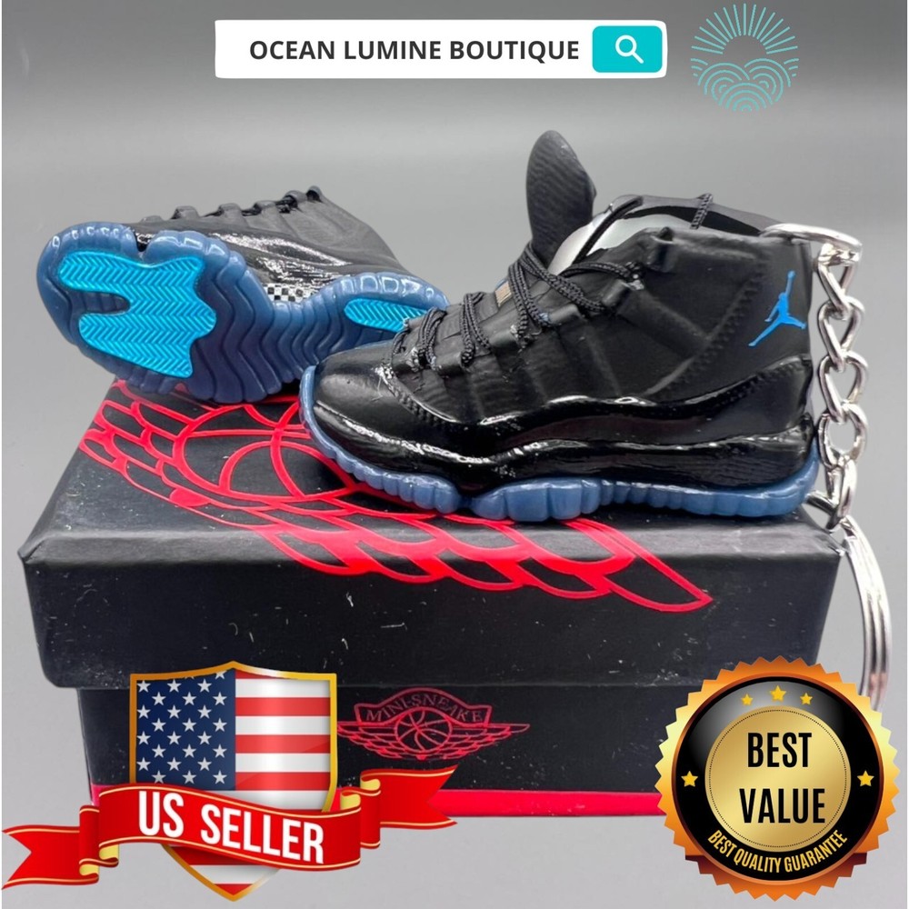 Air Jordan 3D Mini Sneaker Keychain, Shoe Keyring Shoe Box, Display Box Option