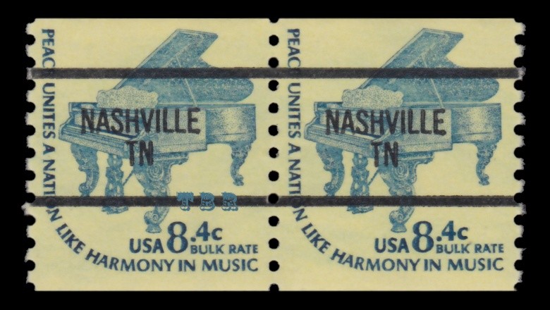 1615Cd Piano 8.4c NASHVILLE TN Bureau Precancel 87 Americana Pair MNH - Buy Now-image